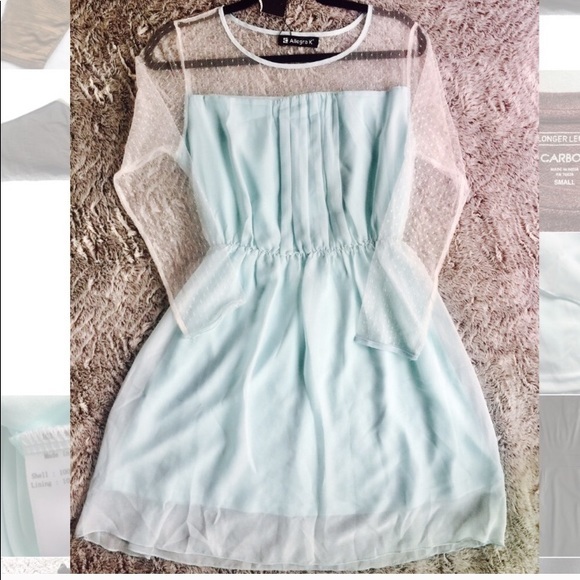 🦋 NWT SEA FOAM GREEN DRESS SIZE LARGE - Picture 2 of 6